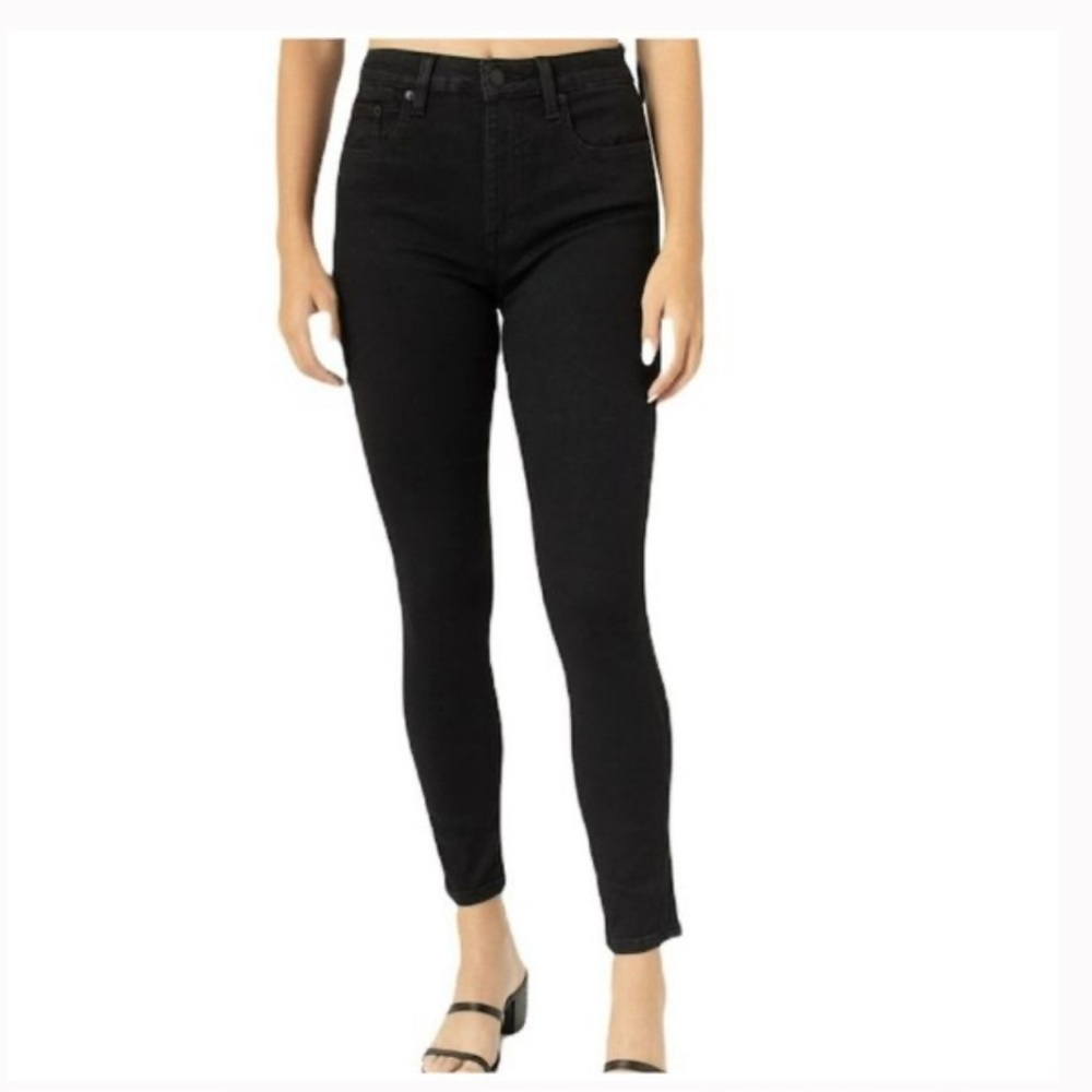 PISTOLA Arielle Skinny Mid Rise Ankle Jeans Silicone Black Stretch size 29